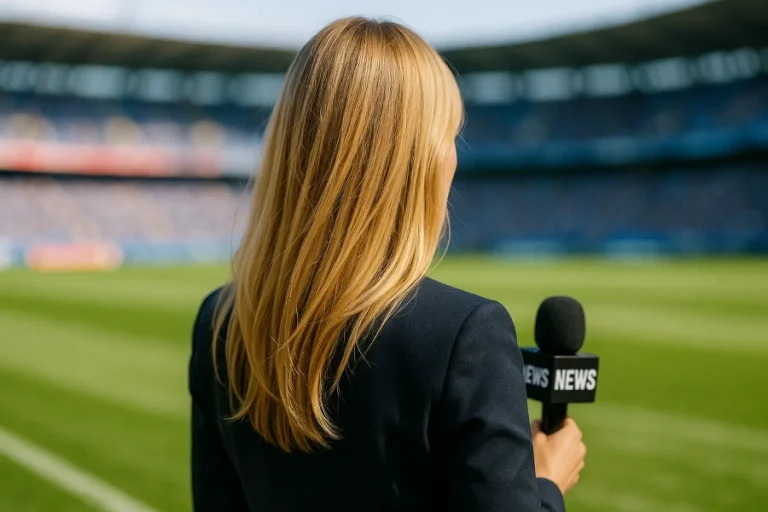 femme journaliste sportif