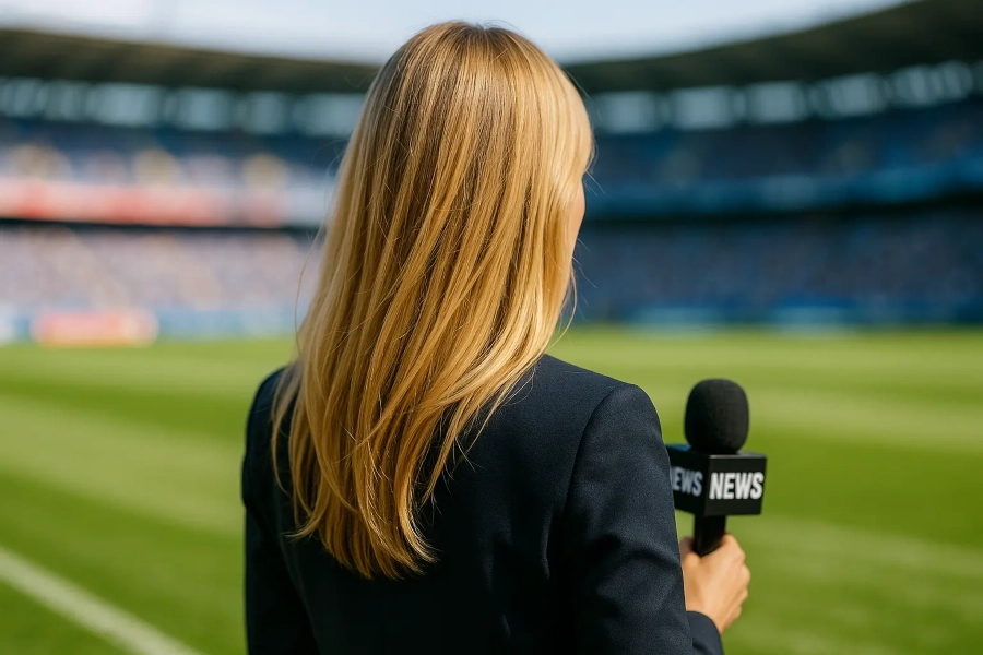 femme journaliste sportif