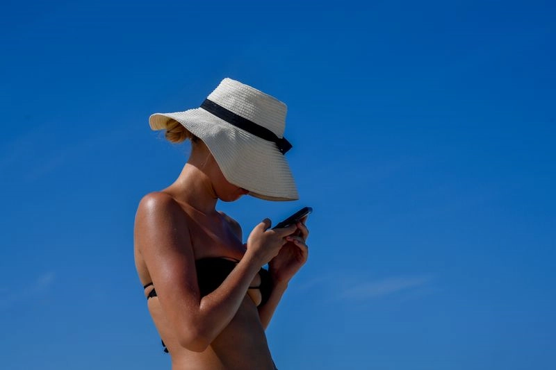 peau rougie par le soleil
